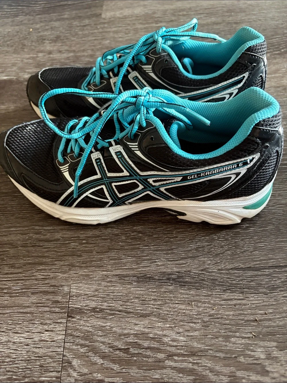 Asics Women's Black and Blue Athletic Running Shoes